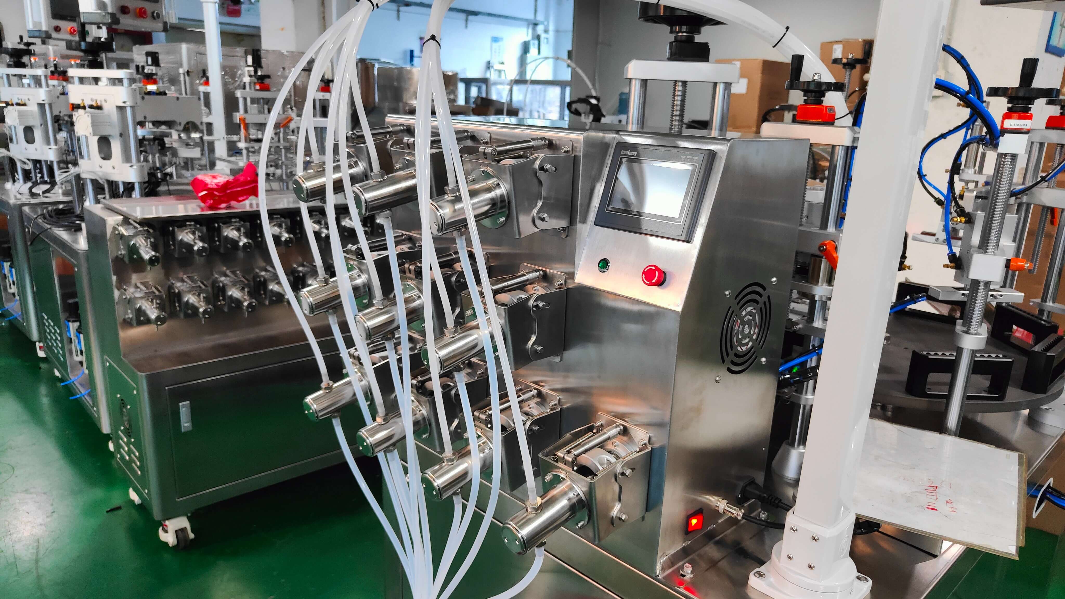 HX-005S2 Cosmetic lotion automatic filling machine throwing tube filling and sealing machine