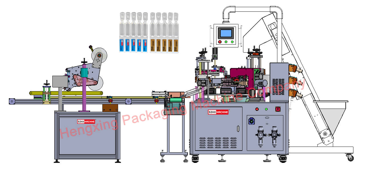 HX-005S2 Cosmetic lotion automatic filling machine throwing tube filling and sealing machine