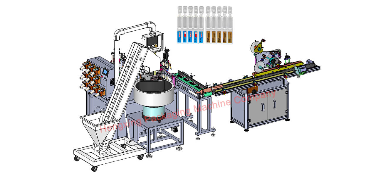 HX-005S2 Cosmetic lotion automatic filling machine throwing tube filling and sealing machine